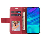 GQUTROBE Right Angle Leather Phone Case – Wear-resistant, Card Slot, Kickstand, For Huawei Enjoy 9s, For Huawei Y6 2019