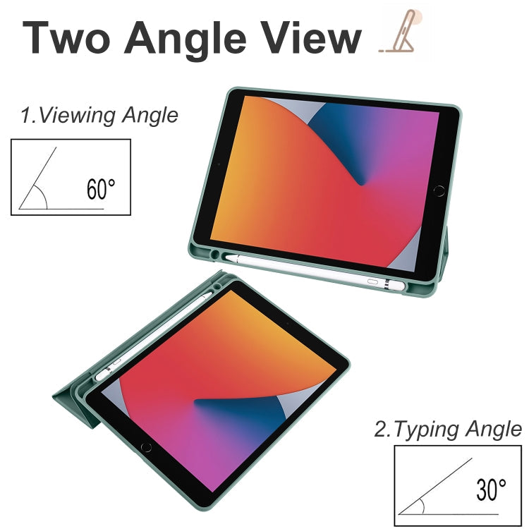 Acrylic 3-folding Smart Leather Tablet Case, For iPad 9.7 2018/2017, For iPad 10.2 2021/2020/2019, For iPad Air 2022/2020/Pro 11 2021/2020/2018