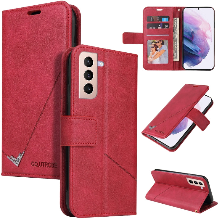 GQUTROBE Right Angle Leather Phone Case, For Samsung Galaxy S22+ 5G, For Samsung Galaxy S22 Ultra 5G, For Samsung Galaxy S20, For Samsung Galaxy S20+ For Samsung Galaxy S22+ 5G Red
