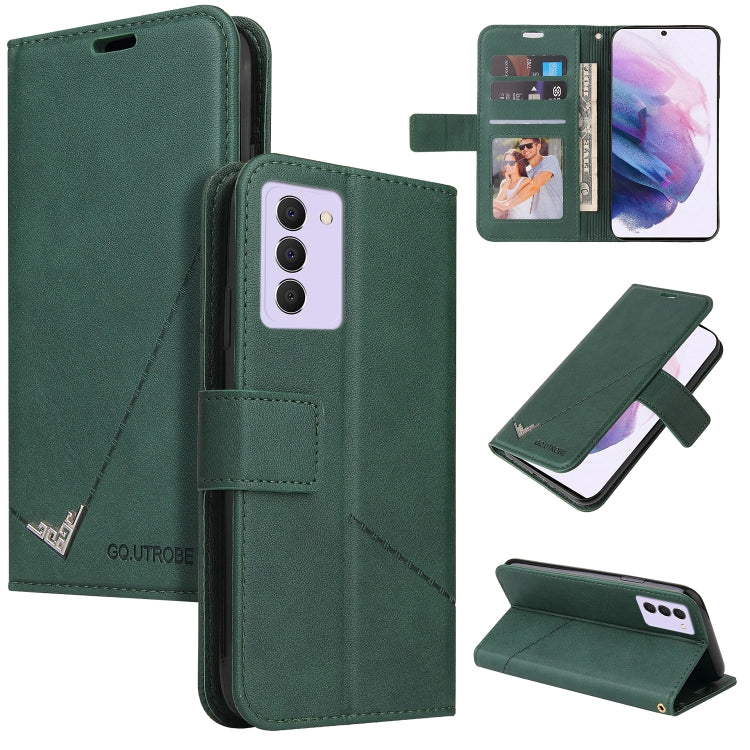 GQUTROBE Right Angle Leather Phone Case – Wear-resistant, Card Slot, Kickstand, For Samsung Galaxy S20 Ultra, For Samsung Galaxy S21 FE 5G, For Samsung Galaxy S20 FE, For Samsung Galaxy Note20 For Samsung Galaxy S21 FE 5G Green