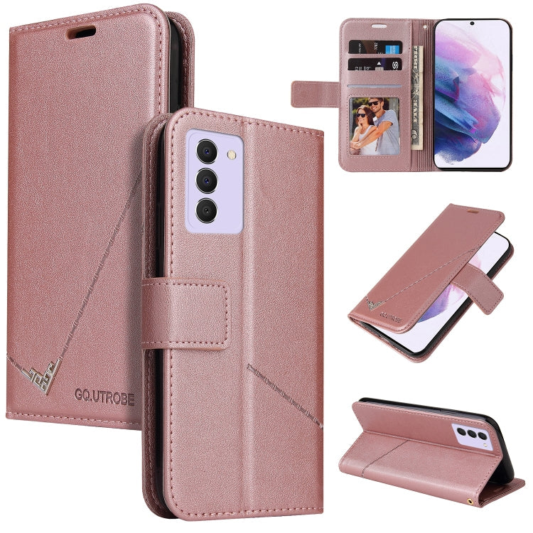GQUTROBE Right Angle Leather Phone Case – Wear-resistant, Card Slot, Kickstand, For Samsung Galaxy S20 Ultra, For Samsung Galaxy S21 FE 5G, For Samsung Galaxy S20 FE, For Samsung Galaxy Note20 For Samsung Galaxy S21 FE 5G Rose Gold
