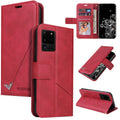 GQUTROBE Right Angle Leather Phone Case, For Samsung Galaxy Note20 Ultra, For Samsung Galaxy Note10, For Samsung Galaxy Note10+, For Samsung Galaxy A82 5G For Samsung Galaxy Note20 Ultra Red
