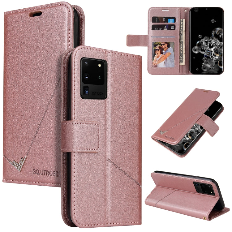 GQUTROBE Right Angle Leather Phone Case – Wear-resistant, Card Slot, Kickstand, For Samsung Galaxy Note20 Ultra, For Samsung Galaxy Note10, For Samsung Galaxy Note10+, For Samsung Galaxy A82 5G For Samsung Galaxy Note20 Ultra Rose Gold