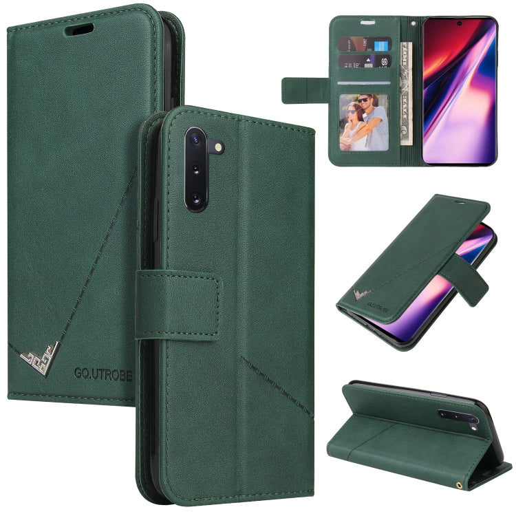 GQUTROBE Right Angle Leather Phone Case – Wear-resistant, Card Slot, Kickstand, For Samsung Galaxy Note20 Ultra, For Samsung Galaxy Note10, For Samsung Galaxy Note10+, For Samsung Galaxy A82 5G For Samsung Galaxy Note10 Green
