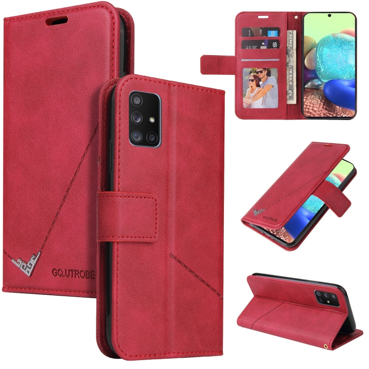 GQUTROBE Right Angle Leather Phone Case, For Samsung Galaxy M31s, For Samsung Galaxy A41, For Samsung Galaxy A31, For Samsung Galaxy A21 For Samsung Galaxy M31s Red