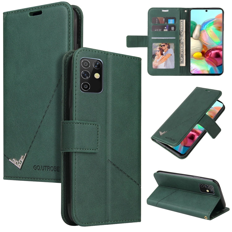 GQUTROBE Right Angle Leather Phone Case – Wear-resistant, Card Slot, Kickstand, For Samsung Galaxy A21s, For Samsung Galaxy Note10 Lite / A81, For Samsung Galaxy A71, For Samsung Galaxy A51 For Samsung Galaxy Note10 Lite A81 Green