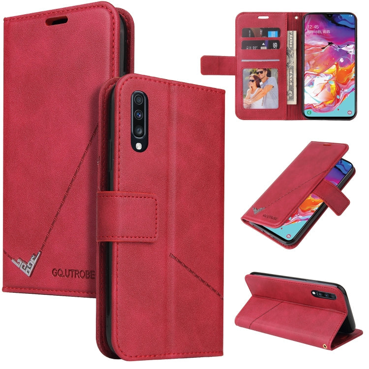 GQUTROBE Right Angle Leather Phone Case, For Samsung Galaxy A70, For Samsung Galaxy A50, For Samsung Galaxy A40, For Samsung Galaxy A20 / 30 For Samsung Galaxy A70 Red