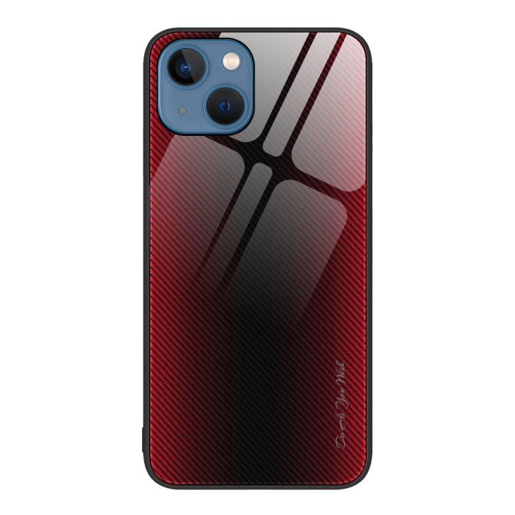 Texture Gradient Glass TPU Phone Case, For iPhone 13, For iPhone 13 Pro, For iPhone 13 Pro Max, For iPhone 12 / 12 Pro For iPhone 13 Red
