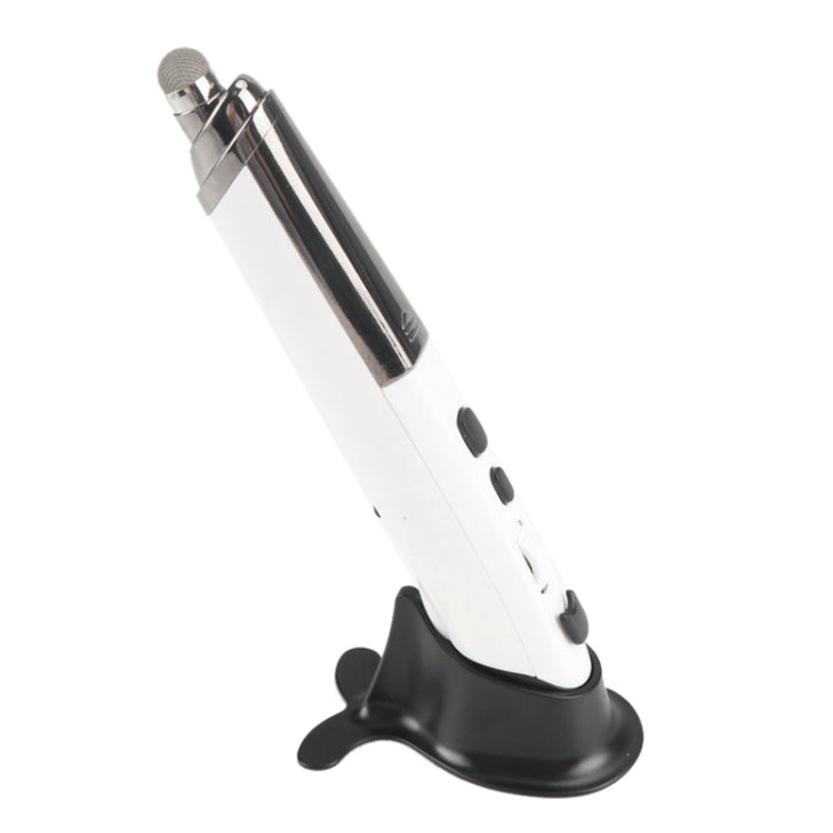 PR-08 Multifunctional Wireless Bluetooth Pen Mouse Capacitive Pen Mouse, 4-keys(White), 4-keys(Blue), 4-keys(Grey), 4-keys(Red), 4-keys(Black) – Bluetooth 4-keys(White) White