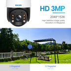 ESCAM QF724 3MP 24h Recording Cloud Storage PT 4G PIR Alarm IP Camera with Solar Panel, US Plug, EU Plug – Waterproof