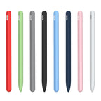 3 in 1 Striped Liquid Silicone Stylus Case with Two Tip Caps – Magnetic, For Apple Pencil 1, For Apple Pencil 2