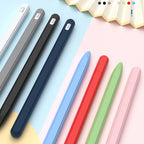 3 in 1 Striped Liquid Silicone Stylus Case with Two Tip Caps – Magnetic, For Apple Pencil 1, For Apple Pencil 2