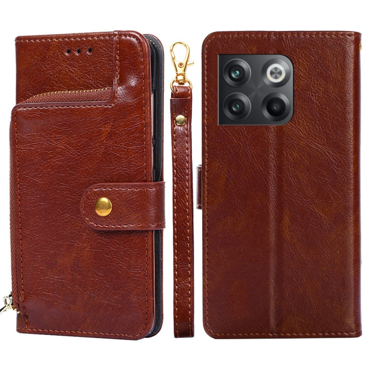 Zipper Bag Leather Phone Case – Card Slot, Leather, TPU, For OnePlus Ace Pro 5G, For Xiaomi Redmi K50 Ultra/Xiaomi 12T/Xiaomi 12T Pro, For Asus Zenfone 9, For Huawei nova Y90 4G For OnePlus Ace Pro 5G Brown