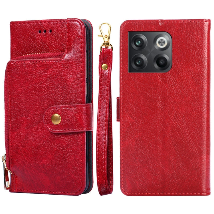 Zipper Bag Leather Phone Case – Card Slot, Leather, TPU, For OnePlus Ace Pro 5G, For Xiaomi Redmi K50 Ultra/Xiaomi 12T/Xiaomi 12T Pro, For Asus Zenfone 9, For Huawei nova Y90 4G For OnePlus Ace Pro 5G Red