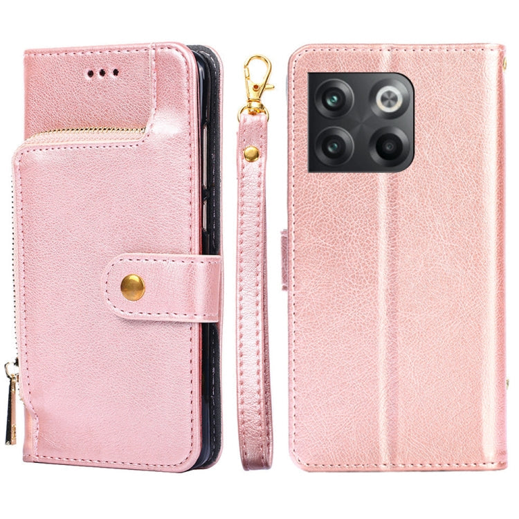 Zipper Bag Leather Phone Case – Card Slot, Leather, TPU, For OnePlus Ace Pro 5G, For Xiaomi Redmi K50 Ultra/Xiaomi 12T/Xiaomi 12T Pro, For Asus Zenfone 9, For Huawei nova Y90 4G For OnePlus Ace Pro 5G Rose Gold