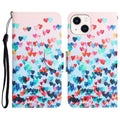 Colored Drawing Leather Phone Case, For iPhone 13 mini For iPhone 13 mini Heart