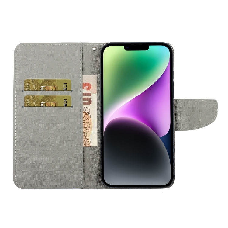 Colored Drawing Leather Phone Case, For iPhone 13 Pro Max