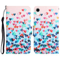 Colored Drawing Leather Phone Case, For iPhone XR For iPhone XR Heart