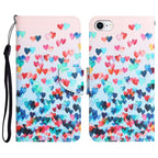 Colored Drawing Leather Phone Case, For iPhone 7 / 8 For iPhone 7 8 Heart