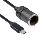 3710-03 30cm Type-C 5V to 12V Car Cigarette Lighter Socket Boost Power Adapter Cable, 30cm Type-C