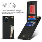 Cross-body Zipper Square Phone Case with Holder, For iPhone 14, For iPhone 14 Plus, For iPhone 14 Pro, For iPhone 14 Pro Max