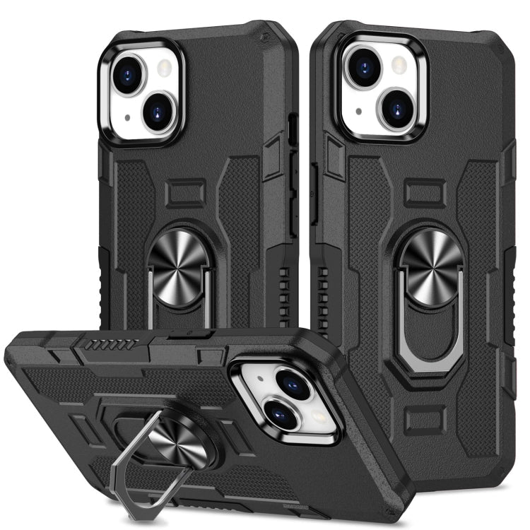 Ring Holder Armor Hybrid Phone Case, For iPhone 14, For iPhone 14 Plus, For iPhone 14 Pro, For iPhone 14 Pro Max For iPhone 14 Black