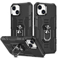 Ring Holder Armor Hybrid Phone Case, For iPhone 13, For iPhone 13 Pro Max, For iPhone 12 / 12 Pro, For iPhone 12 Pro Max For iPhone 13 Black