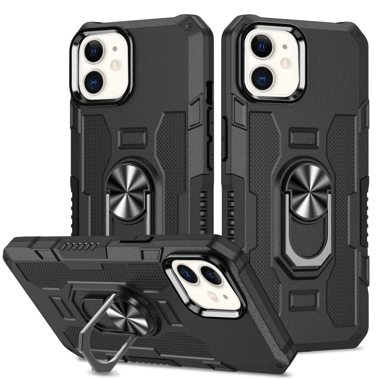 Ring Holder Armor Hybrid Phone Case, For iPhone 11, For iPhone 11 Pro, For iPhone 11 Pro Max, For iPhone 13 Pro For iPhone 11 Black