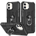 Ring Holder Armor Hybrid Phone Case, For iPhone 11, For iPhone 11 Pro, For iPhone 11 Pro Max, For iPhone 13 Pro For iPhone 11 Black
