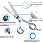 Professional Hair Cutting Thinning Scissor Hairdressing Flat Shear Scissors Kit, 2 PCS, 7 PCS, 12 PCS