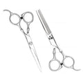 Professional Hair Cutting Thinning Scissor Hairdressing Flat Shear Scissors Kit, 2 PCS, 7 PCS, 12 PCS 2 PCS Gold Silver