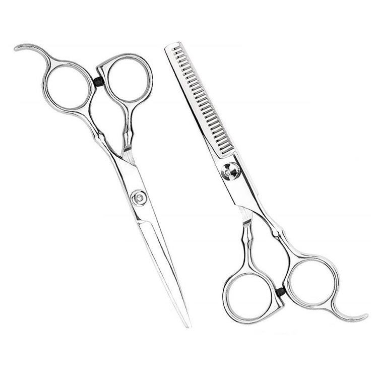 Professional Hair Cutting Thinning Scissor Hairdressing Flat Shear Scissors Kit, 2 PCS, 7 PCS, 12 PCS 2 PCS Gold Silver