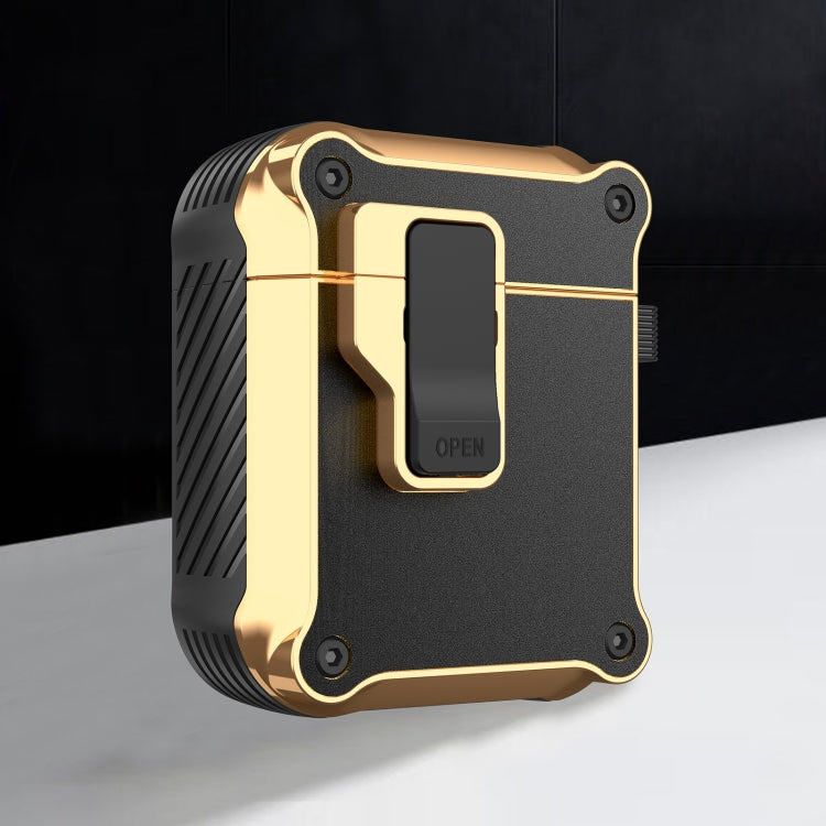 Wireless Earphone Eagle Electroplating Protective Case with Hook, For AirPods 1 / 2, For AirPods 3 For AirPods 1 2 Black