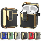 Wireless Earphone Eagle Electroplating Protective Case with Hook, For AirPods 1 / 2, For AirPods 3