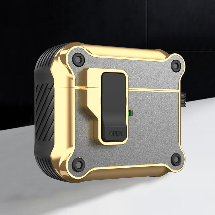 Wireless Earphone Eagle Electroplating Protective Case with Hook – Magnetic, TPU, Electroplating, For AirPods 1 / 2, For AirPods 3 For AirPods 3 Silver