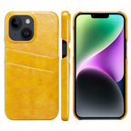 Fierre Shann Retro Oil Wax Texture PU Leather Case with Card Slots, For iPhone 14, For iPhone 14 Plus, For iPhone 14 Pro, For iPhone 14 Pro Max