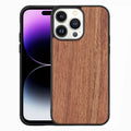 TPU + Solid Wood Phone Case, For iPhone 14 Pro Max For iPhone 14 Pro Max Rosewood