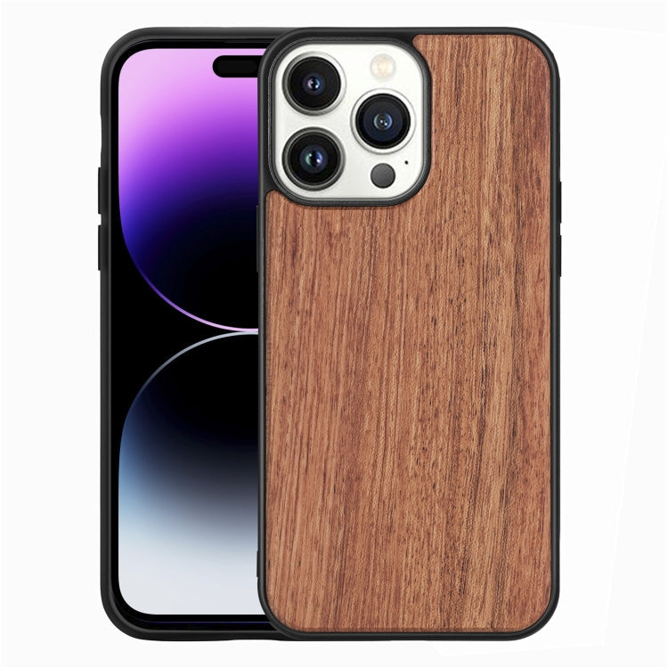TPU + Solid Wood Phone Case, For iPhone 14 Pro Max For iPhone 14 Pro Max Rosewood