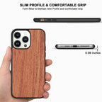 TPU + Solid Wood Phone Case, For iPhone 14 Pro Max