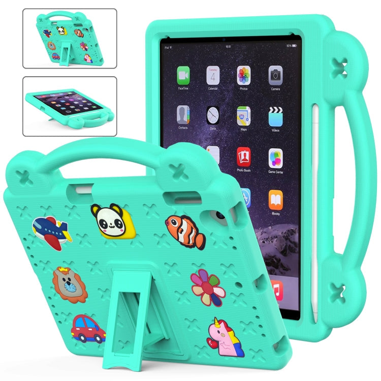 Handle Kickstand Children EVA Shockproof Tablet Case – Shockproof, Kickstand, For iPad mini 1 / 2 / 3 / 4 / 5, For iPad Air / Air 2 / iPad 5 / 6 / Pro 9.7, For iPad Pro 11 2018 / 2020 / 2021, For iPad Air 2020 / 2022 10.9 For iPad Air Air 2 iPad 5 6 Pro 9.7 Mint Green