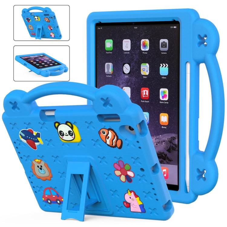 Handle Kickstand Children EVA Shockproof Tablet Case – Shockproof, Kickstand, For iPad mini 1 / 2 / 3 / 4 / 5, For iPad Air / Air 2 / iPad 5 / 6 / Pro 9.7, For iPad Pro 11 2018 / 2020 / 2021, For iPad Air 2020 / 2022 10.9 For iPad Air Air 2 iPad 5 6 Pro 9.7 Sky Blue