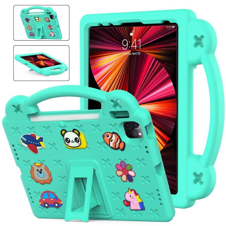 Handle Kickstand Children EVA Shockproof Tablet Case – Shockproof, Kickstand, For iPad mini 1 / 2 / 3 / 4 / 5, For iPad Air / Air 2 / iPad 5 / 6 / Pro 9.7, For iPad Pro 11 2018 / 2020 / 2021, For iPad Air 2020 / 2022 10.9 For iPad Pro 11 2018 2020 2021 Mint Green