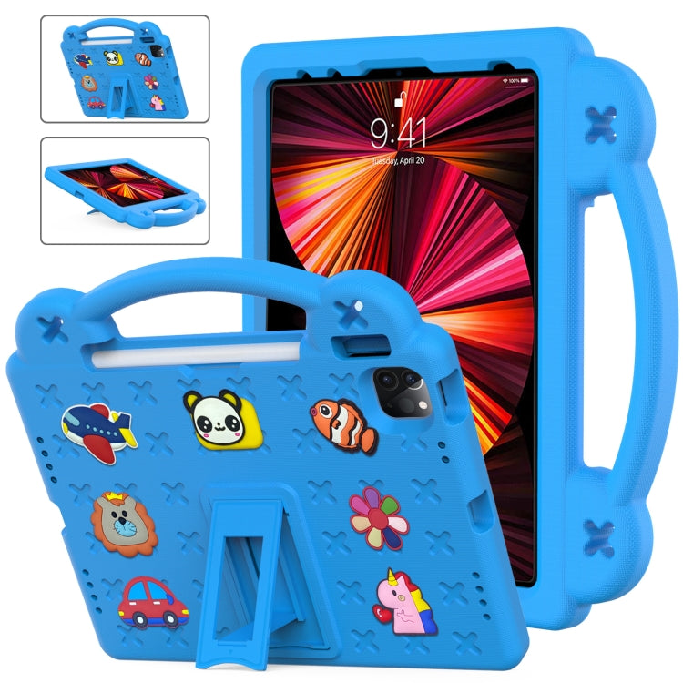 Handle Kickstand Children EVA Shockproof Tablet Case – Shockproof, Kickstand, For iPad mini 1 / 2 / 3 / 4 / 5, For iPad Air / Air 2 / iPad 5 / 6 / Pro 9.7, For iPad Pro 11 2018 / 2020 / 2021, For iPad Air 2020 / 2022 10.9 For iPad Pro 11 2018 2020 2021 Sky Blue