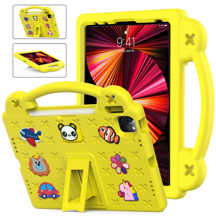 Handle Kickstand Children EVA Shockproof Tablet Case – Shockproof, Kickstand, For iPad mini 1 / 2 / 3 / 4 / 5, For iPad Air / Air 2 / iPad 5 / 6 / Pro 9.7, For iPad Pro 11 2018 / 2020 / 2021, For iPad Air 2020 / 2022 10.9 For iPad Pro 11 2018 2020 2021 Yellow