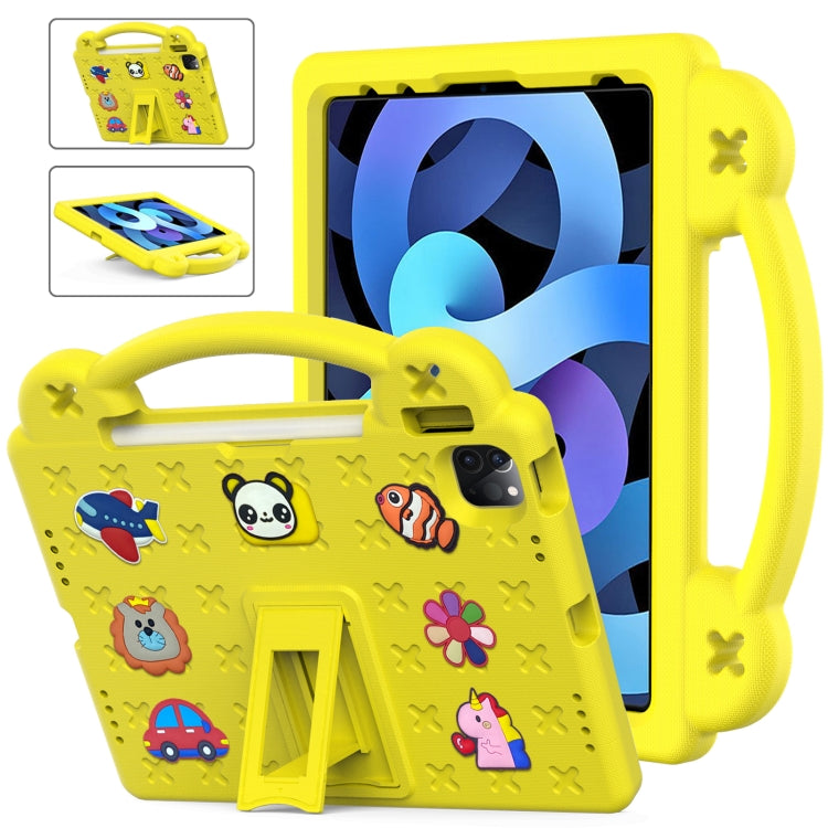 Handle Kickstand Children EVA Shockproof Tablet Case – Shockproof, Kickstand, For iPad mini 1 / 2 / 3 / 4 / 5, For iPad Air / Air 2 / iPad 5 / 6 / Pro 9.7, For iPad Pro 11 2018 / 2020 / 2021, For iPad Air 2020 / 2022 10.9 For iPad Air 2020 2022 10.9 Yellow