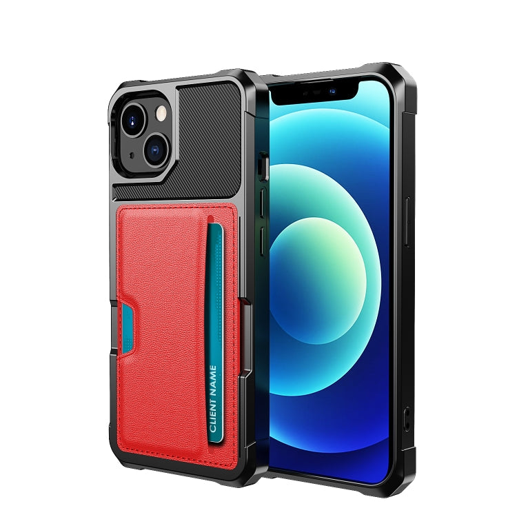ZM02 Card Slot Holder Phone Case – Card Slot, For iPhone 12, For iPhone 12 mini, For iPhone 12 Pro, For iPhone 12 Pro Max, For iPhone 13, For iPhone 13 mini, For iPhone 13 Pro, For iPhone 13 Pro Max For iPhone 13 Red