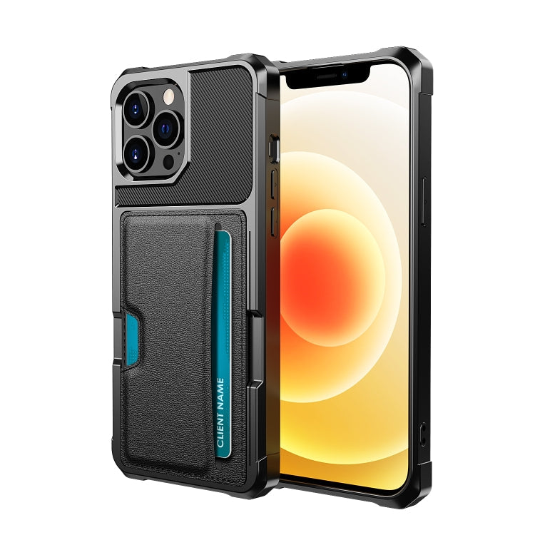 ZM02 Card Slot Holder Phone Case – Card Slot, For iPhone 12, For iPhone 12 mini, For iPhone 12 Pro, For iPhone 12 Pro Max, For iPhone 13, For iPhone 13 mini, For iPhone 13 Pro, For iPhone 13 Pro Max For iPhone 13 Pro Black