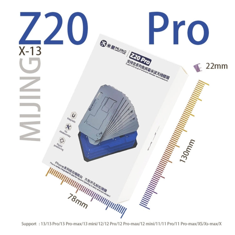 MiJing Z20 Pro For iPhone X-13 Pro Max 14 in 1 Middle Layer Motherboard Reballing Soldering Platform, MiJing Z20 Pro – Durable Build, Easy to Use