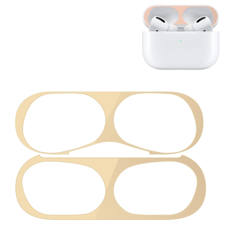 Wireless Earphone Protective Case Metal Sticker – Magnetic, Ultra-thin, For Apple AirPods Pro 2 For Apple AirPods Pro 2 Gold