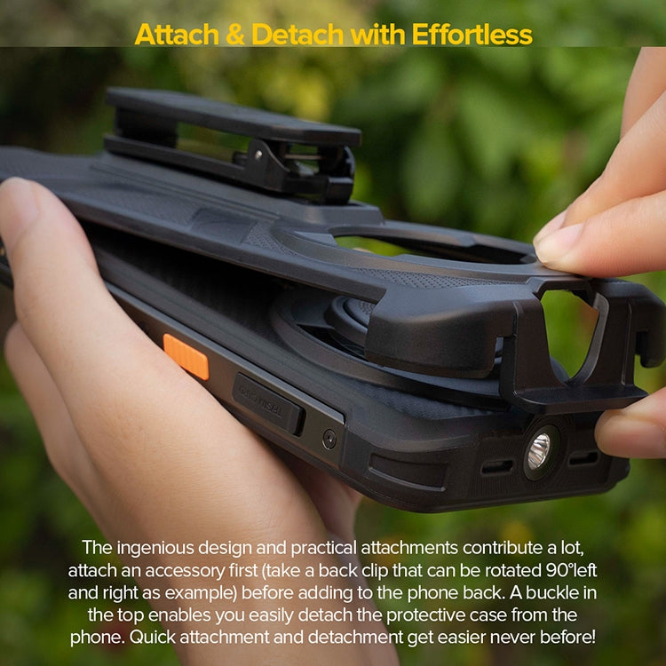 Ulefone Back Clip Phone Case with Carabiner – TPU, For Ulefone Power Armor 16 Pro / Power Armor 16S